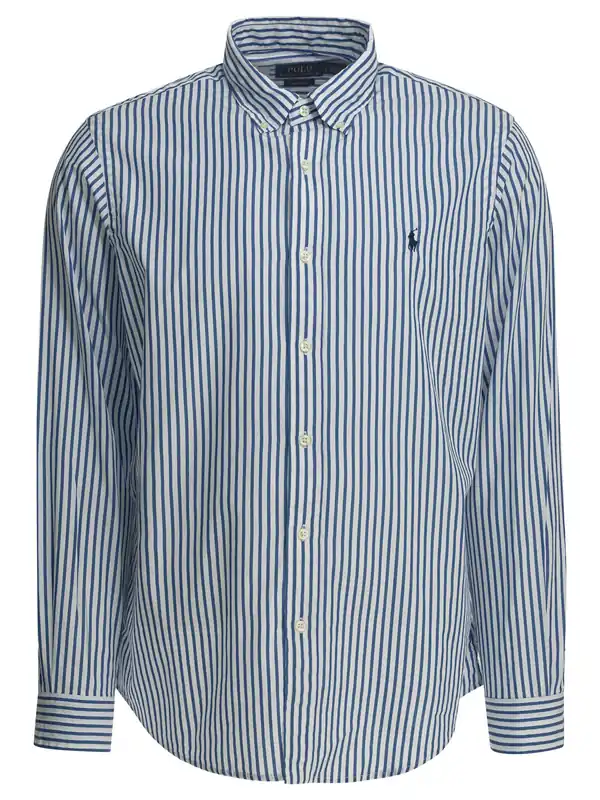 Custom-Fit Casual Shirt With Logo Shirts White
