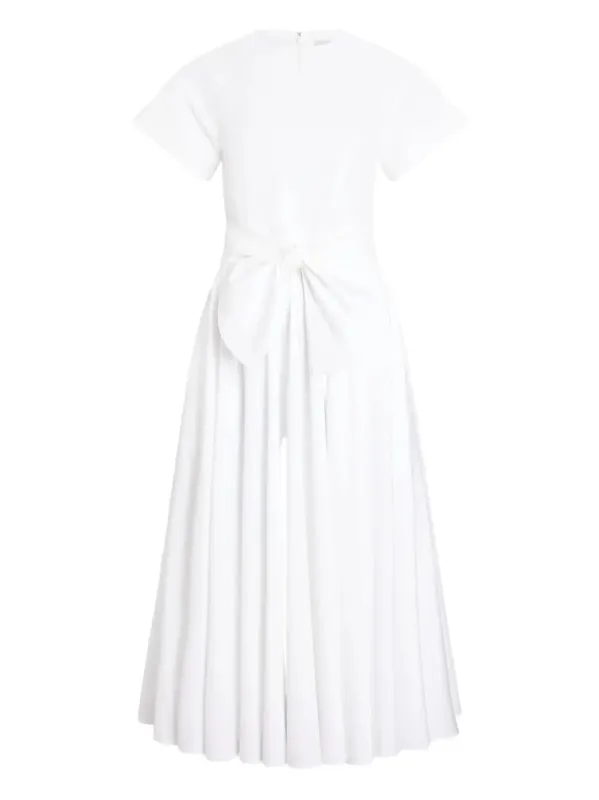 Short-Sleeved Knot Midi Dress