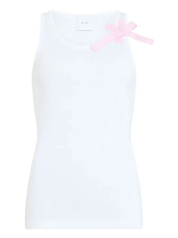 Bow-Detail Cotton Tank Top