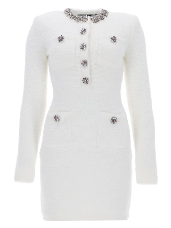Mini Dress With Jewel Buttons - Self-Portrait