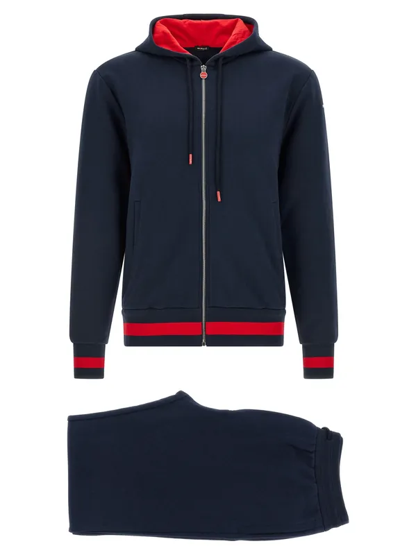 Cotton Tracksuit Suits Blue - Kiton