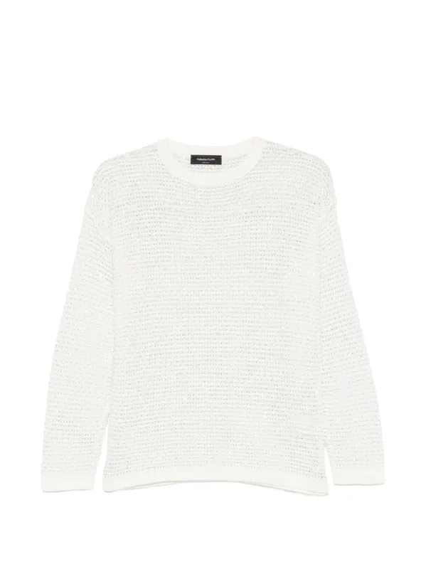 Cotton Crewneck Sweater - Fabiana Filippi