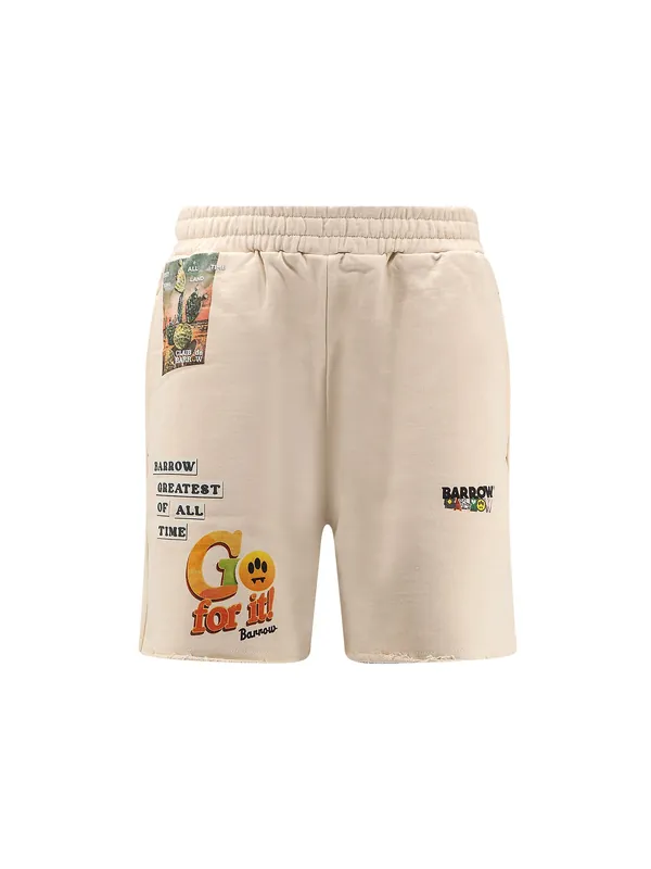 Cotton Shorts With Iconic Print - Barrow