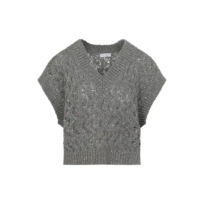 V Neck Green - Brunello Cucinelli