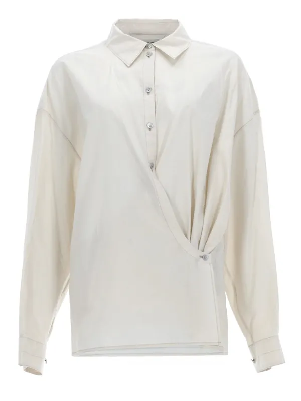 "Straight Collar Twisted" Shirt - Lemaire