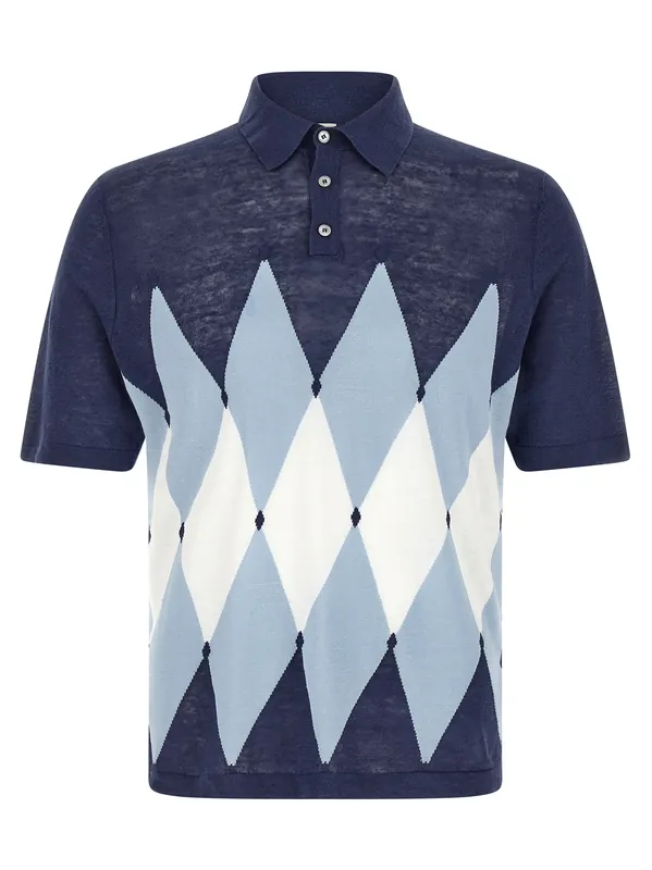 Argyle Polo Blue - Ballantyne