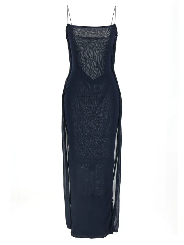 La Robe Maille Plumetis Dresses Blue - Jacquemus