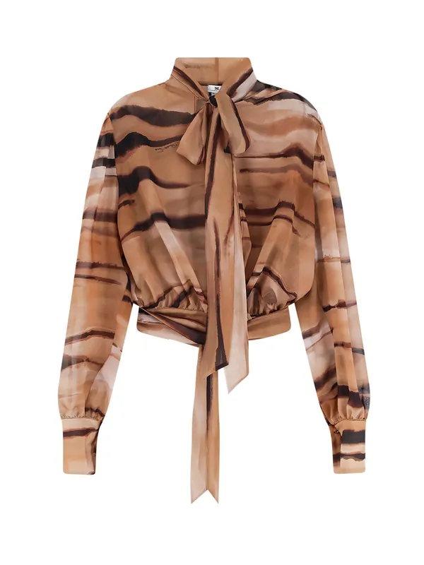 Shirt With Animalier Print - Elisabetta Franchi