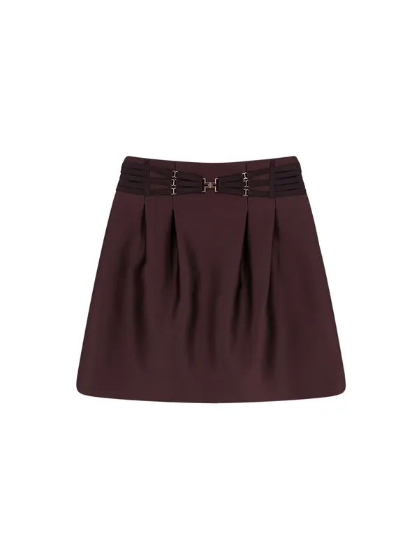 Satin Mini Skirt - Elisabetta Franchi
