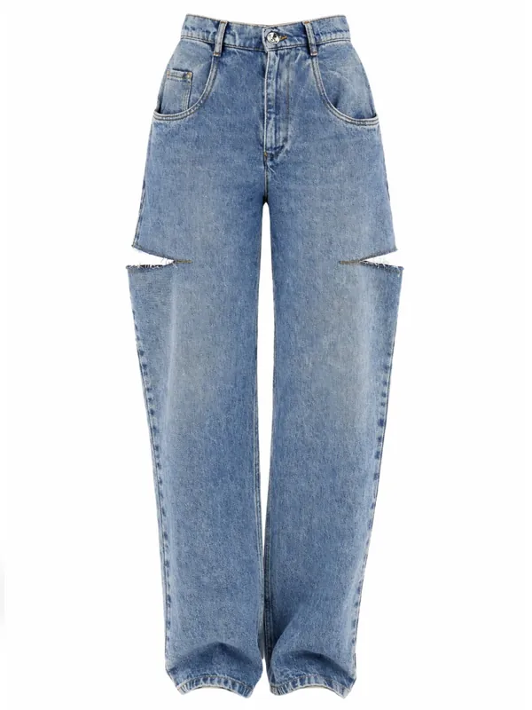 Jeans With Cut Out Detail - Maison Margiela