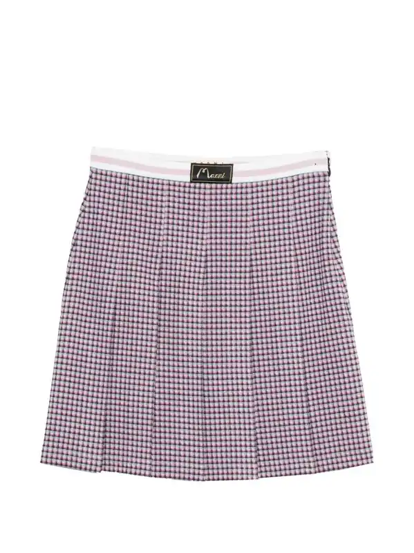 Plaid Pleated Skirt - Marni