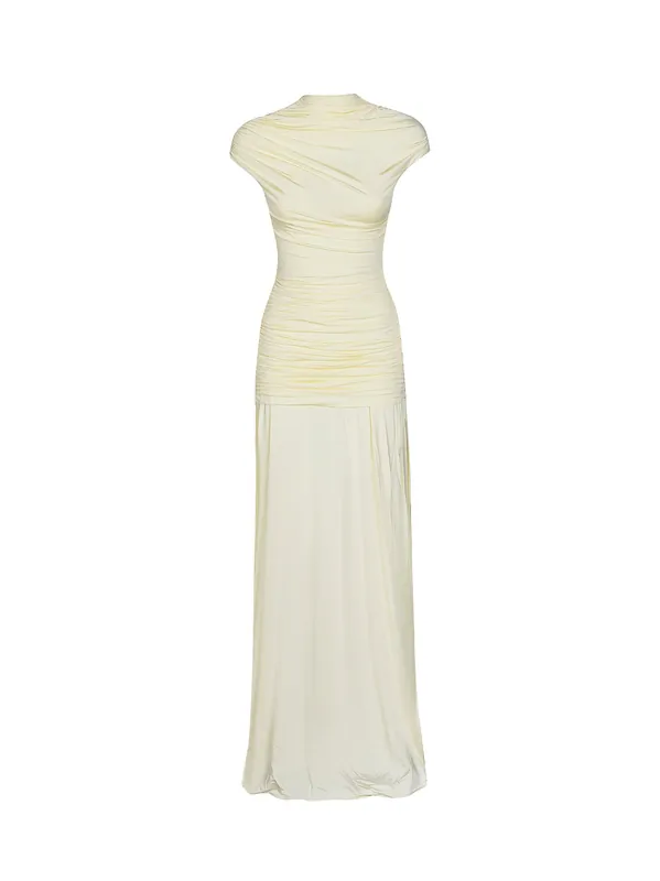 Draped Jersey Long Dress - Self-Portrait