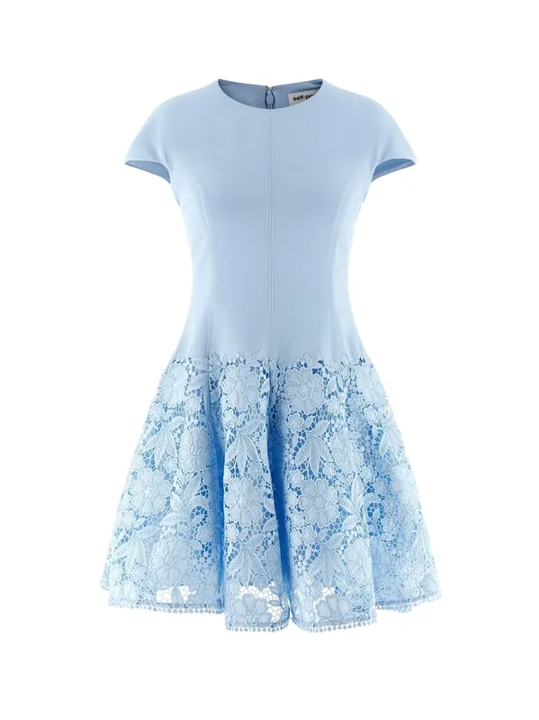 Crepe Lace Mini Dress - Self-Portrait