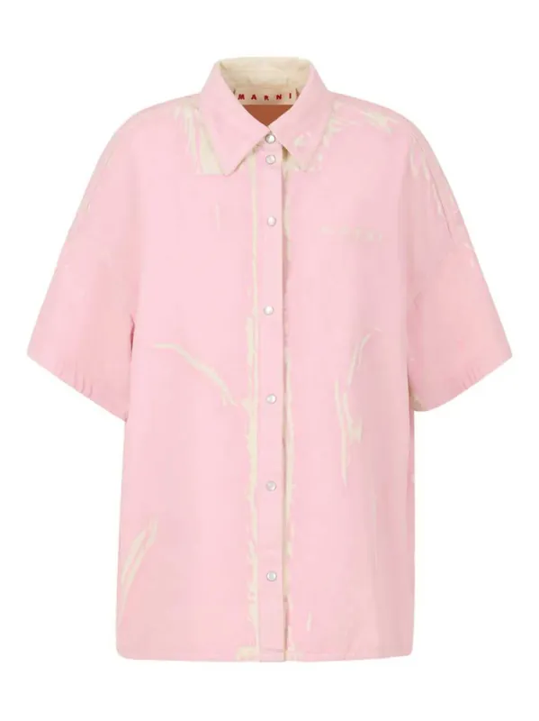 Short-Sleeved Denim Shirt