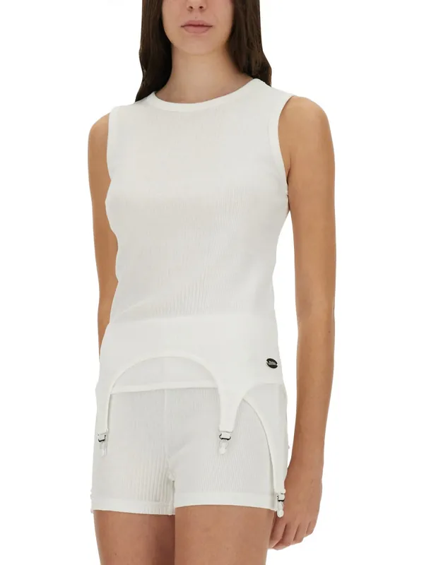 Top With Garter Detail - Jean Paul Gaultier