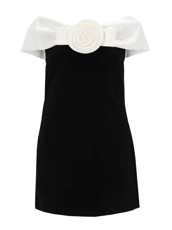 Mini Dress With Flower Detail - Self-Portrait