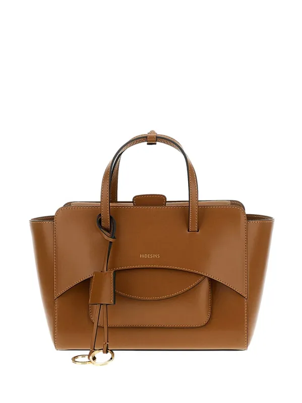 Flap Medium Leather Tote - Hidesins