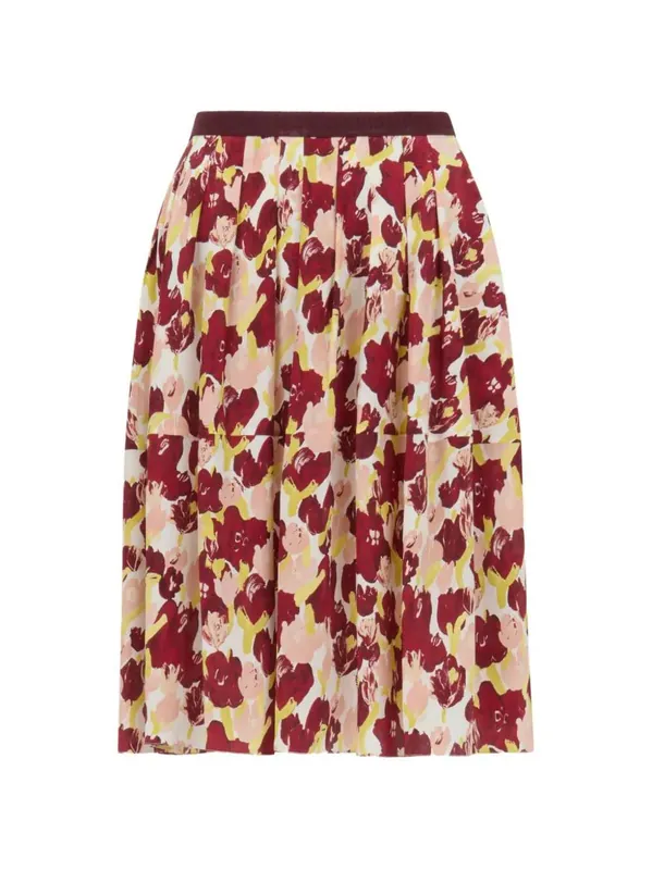 Floral Pleated Skirt - Marni