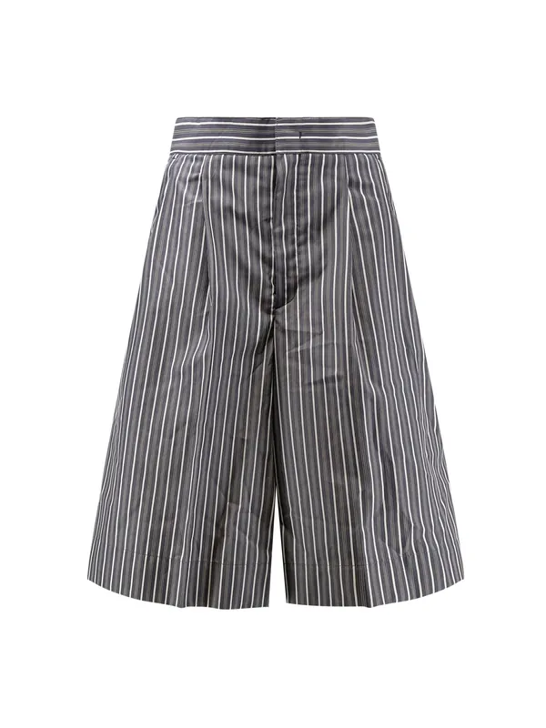 Henna Striped Cotton Bermuda Shorts - Soeur