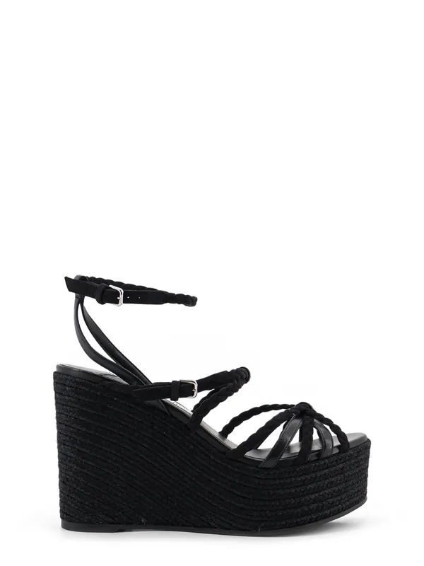 Nyra Leather And Raffia Sandals - Jimmy Choo
