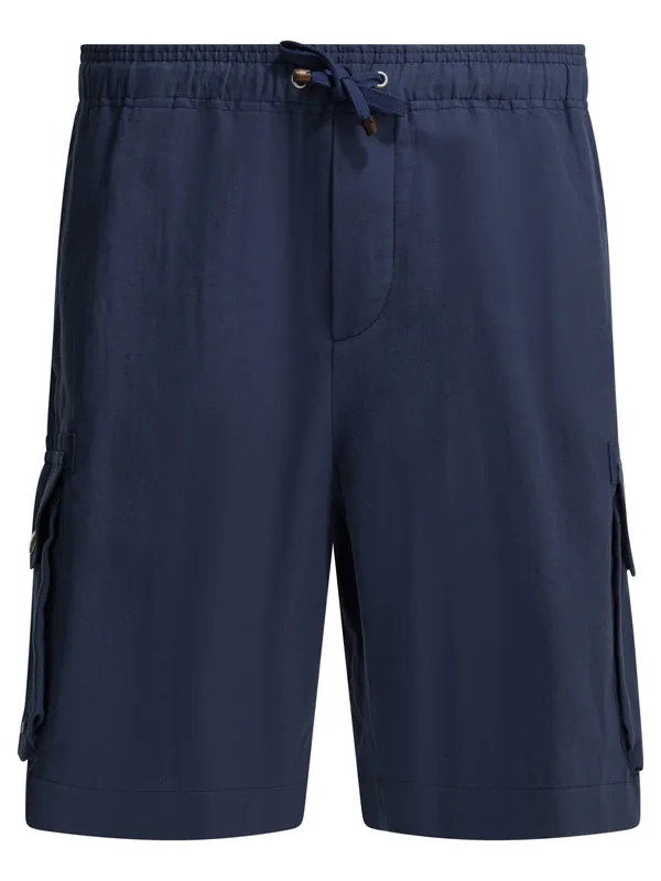 Short Cargo Shorts Blue - Brunello Cucinelli