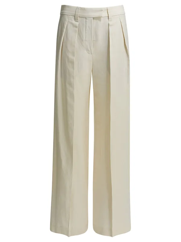 Tailored Pants Trousers White - Brunello Cucinelli