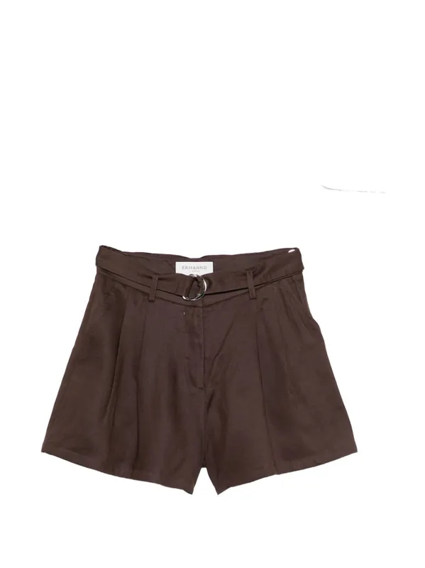 Linen Blend Shorts - Ermanno Firenze