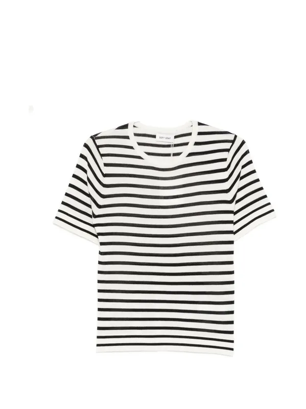 Silk And Cashmere Striped T-Shirt