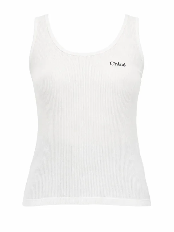 Tank Top With Logo - Chloé