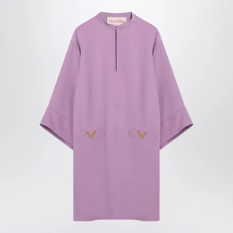Lilac Silk Mini Dress - Valentino Garavani