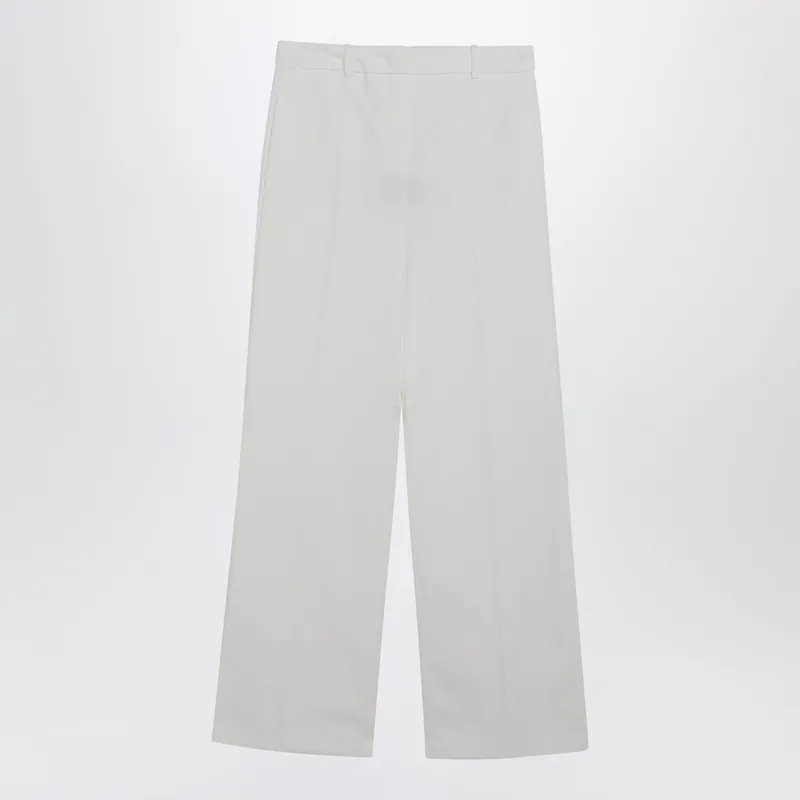 White Cotton Trousers - Fendi