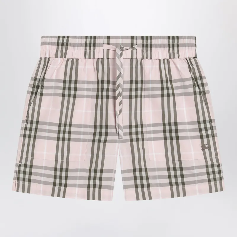 Pink Mallow Check Pattern Shorts - Burberry