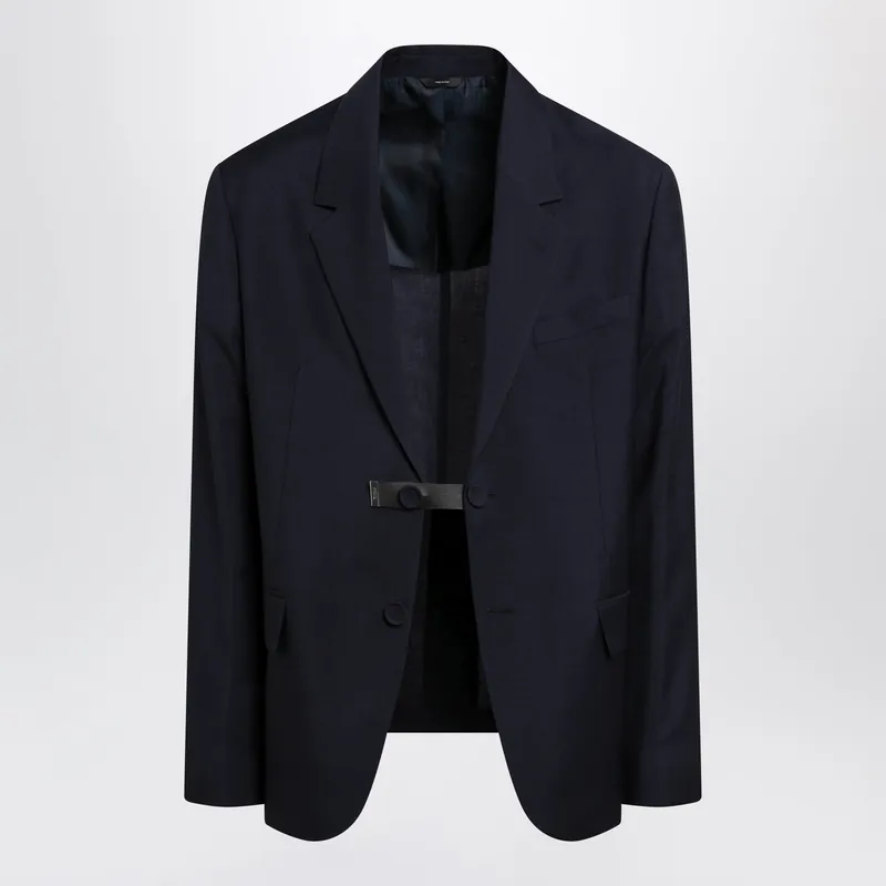 Dark Blue Wool Jacket - Fendi