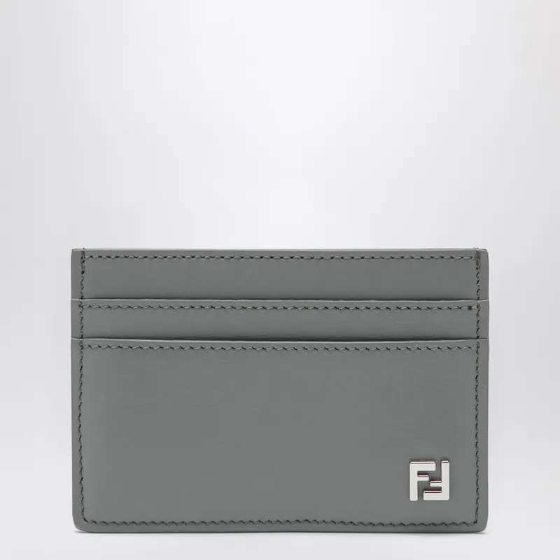 Light Grey Ff Squared Card Holder - Fendi