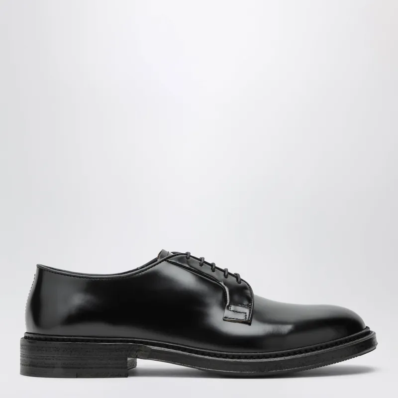 Ticino Black Leather Lace-Up Shoes