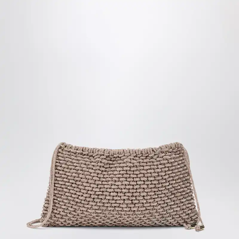 Penelope Peach Jewel Bag With Crystals - Hibourama