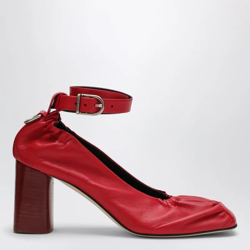 Red Décolleté With D-Ring Logo