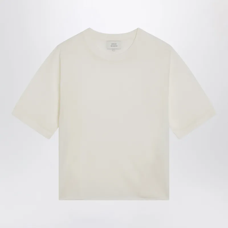 Ivory Nala Fluid Cashmere Top - Loulou De Saison