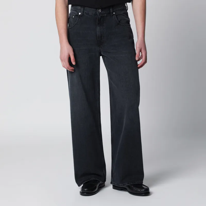 Relaxed Cut Washed Black Jeans - SéFr