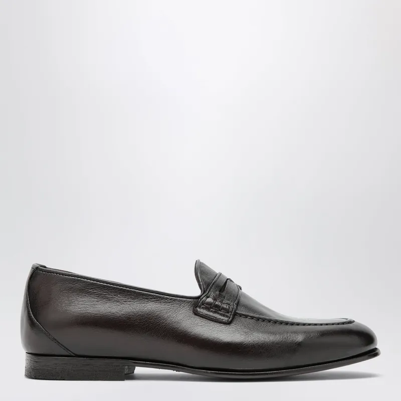 Savio Brown Leather Loafers - Sturlini