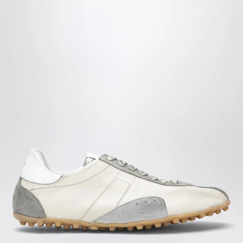 Sprinters Sneakers In Cream Leather And Vintage Suede - Maison Margiela