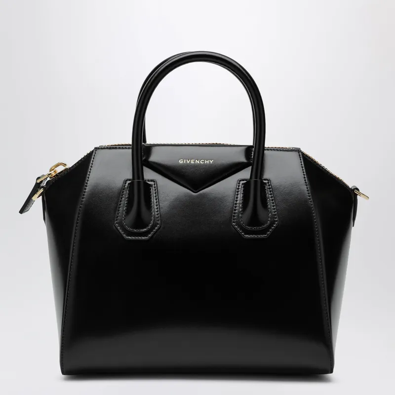Small Black Antigona Bag In Leather - Givenchy