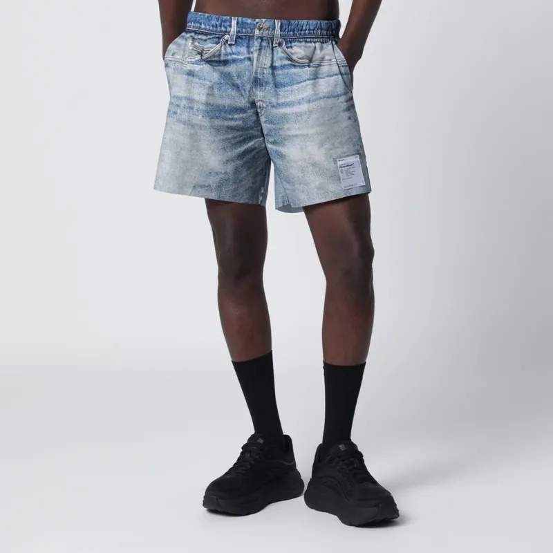 Peace Shell 5" Shorts In Digital Denim - Satisfy