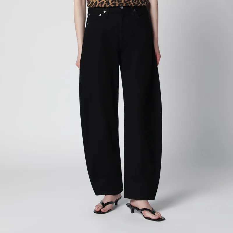 Luna Jeans In Black Cover Denim - Agolde