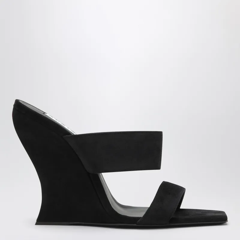 Wave Mules In Black Suede - Alaïa