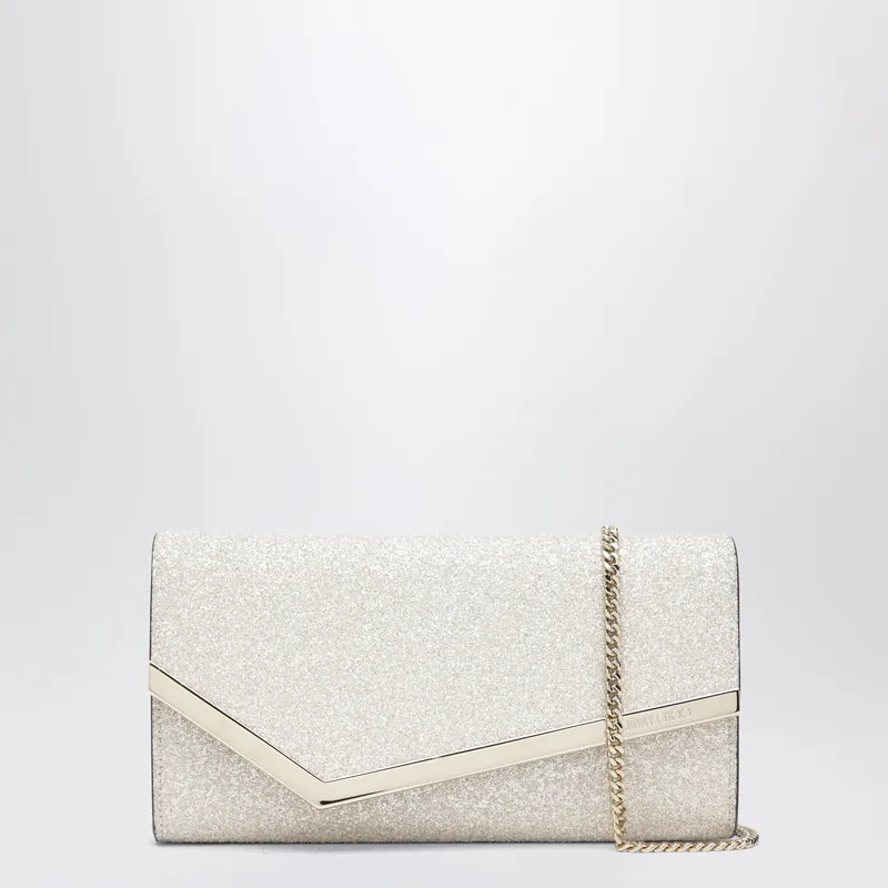 Emmie Pouch With Light Gold Micro-Glitter