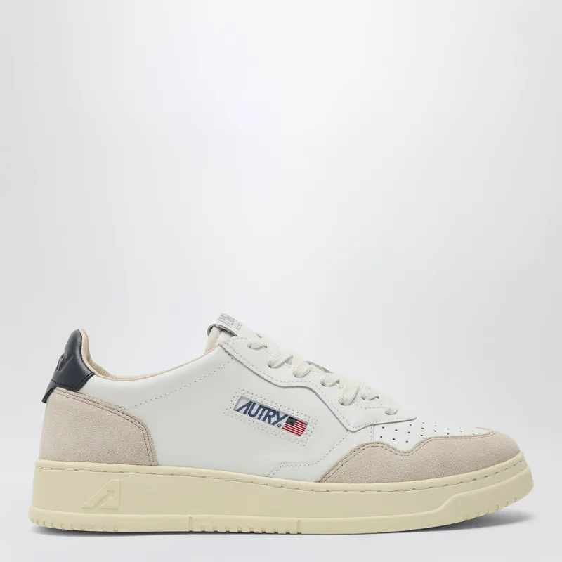Medalist White/Blue Leather Trainer - Autry