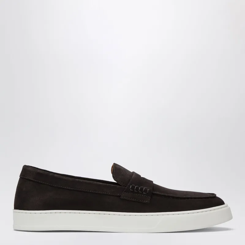 Brown Suede Penny Loafers - Doucal's