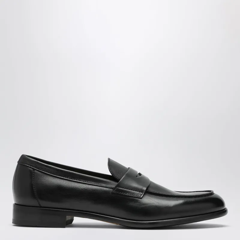 Black Penny Loafer In Leather - Doucal's