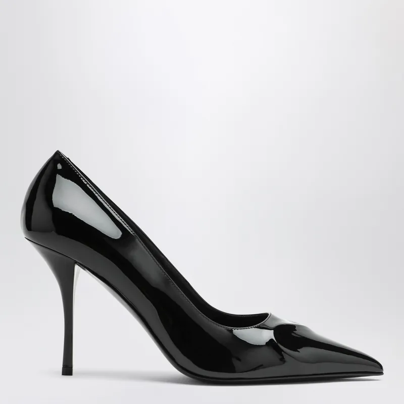 Pumps Le Coeur 3 D 90 In Black Varnish - Alaïa